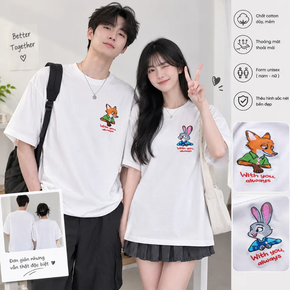 Áo đôi Zootopia Nick & Judy của ATUS Clothing