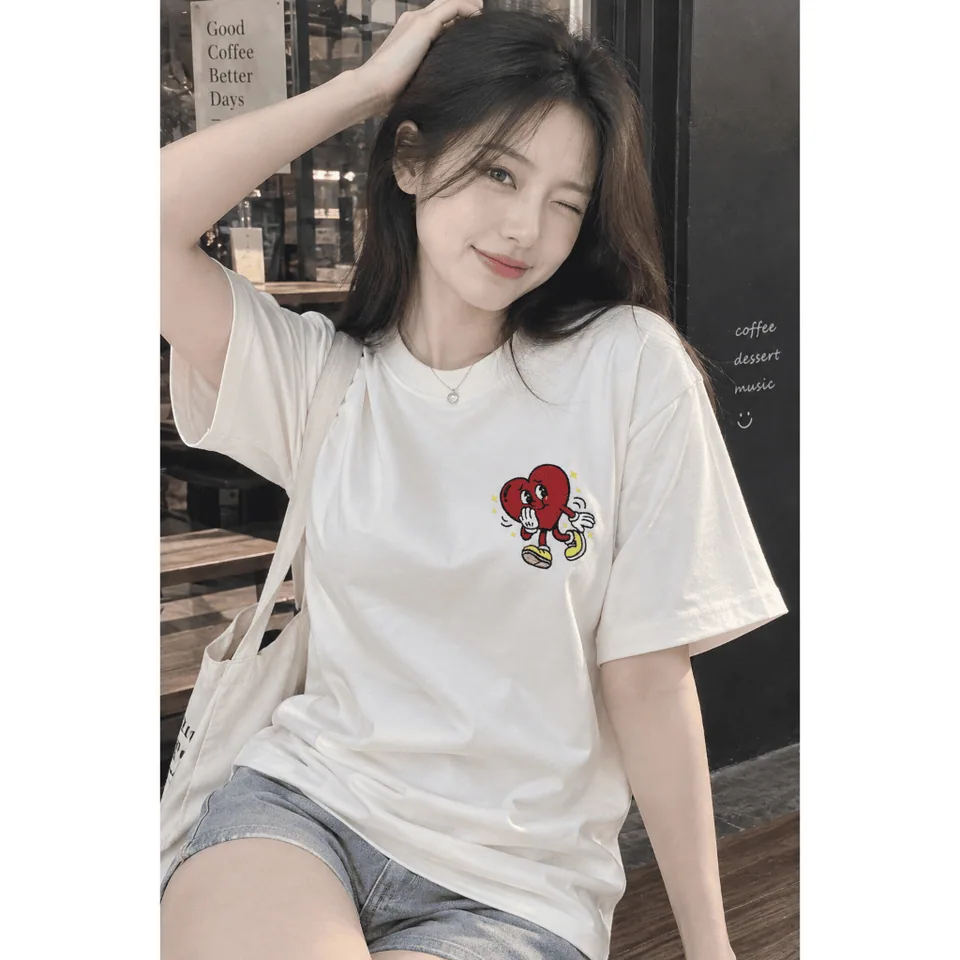Áo đôi thêu trái tim của ATUS Clothing